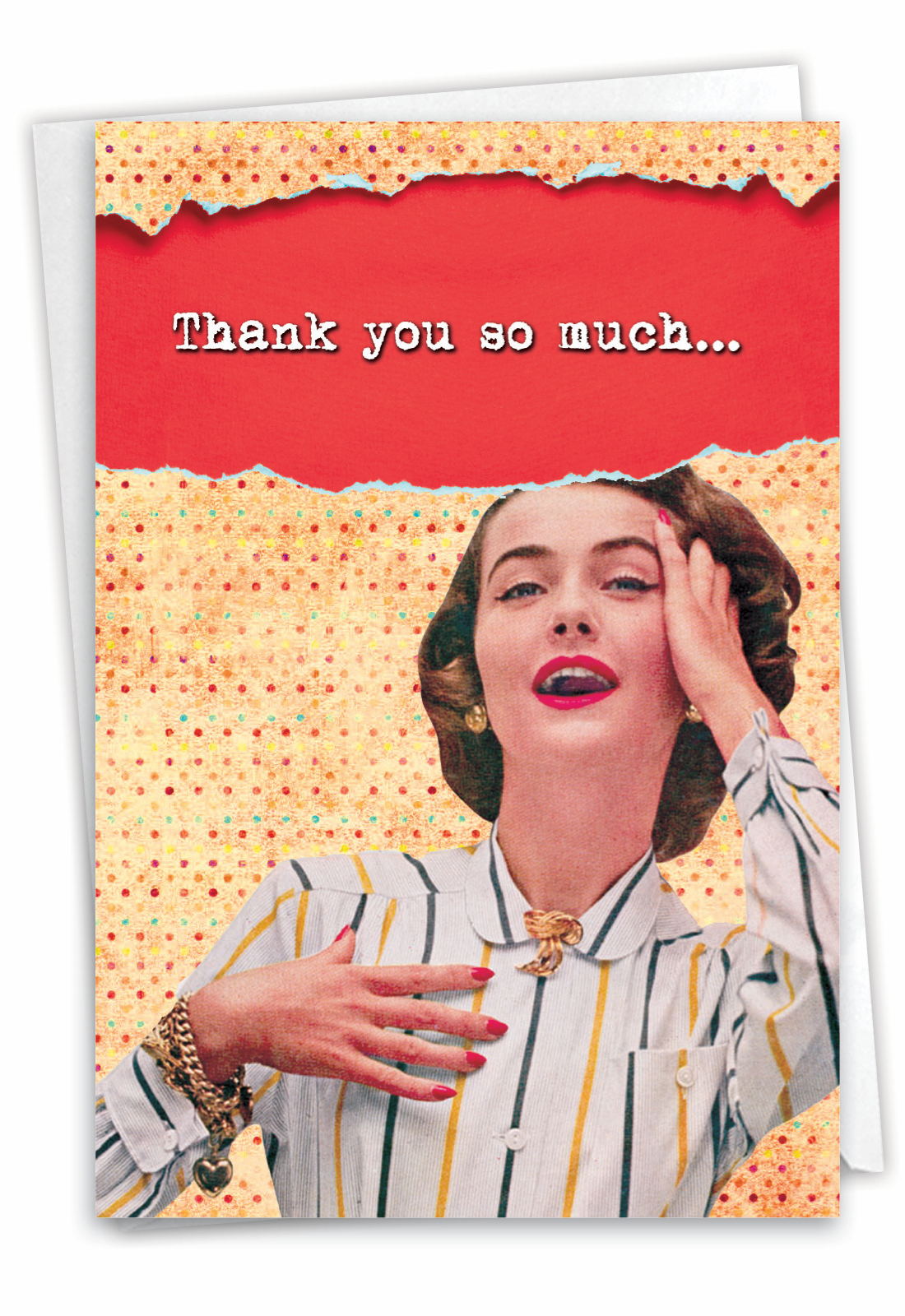 9125 Thank You Showed Them Thank You Card - Funny Greeting Cards