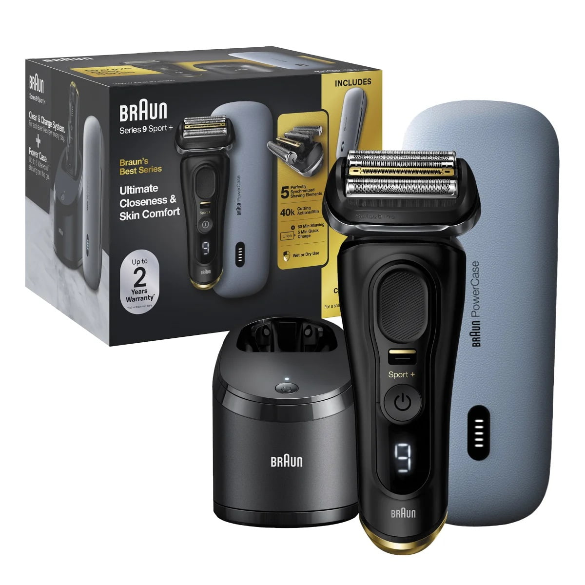 Braun Series 9 Sport+ Shaver w/ Clean & Charge System BOX
