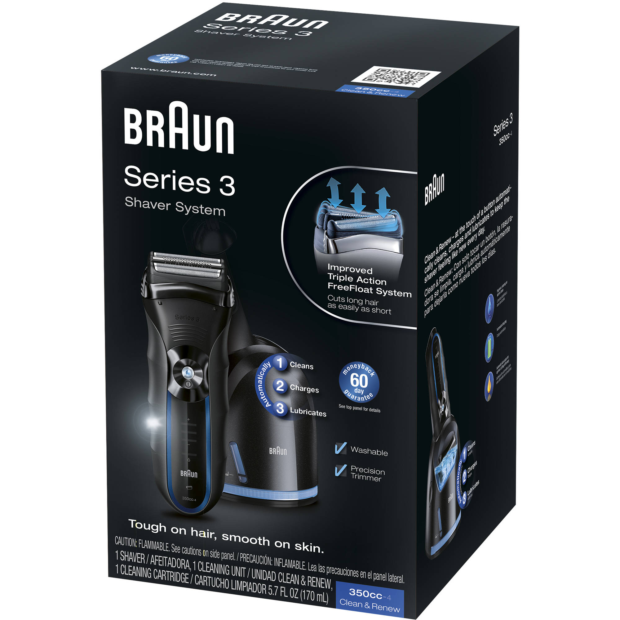 Braun Series 3 350cc Clean And Renew Shaver System Rechargeable ...