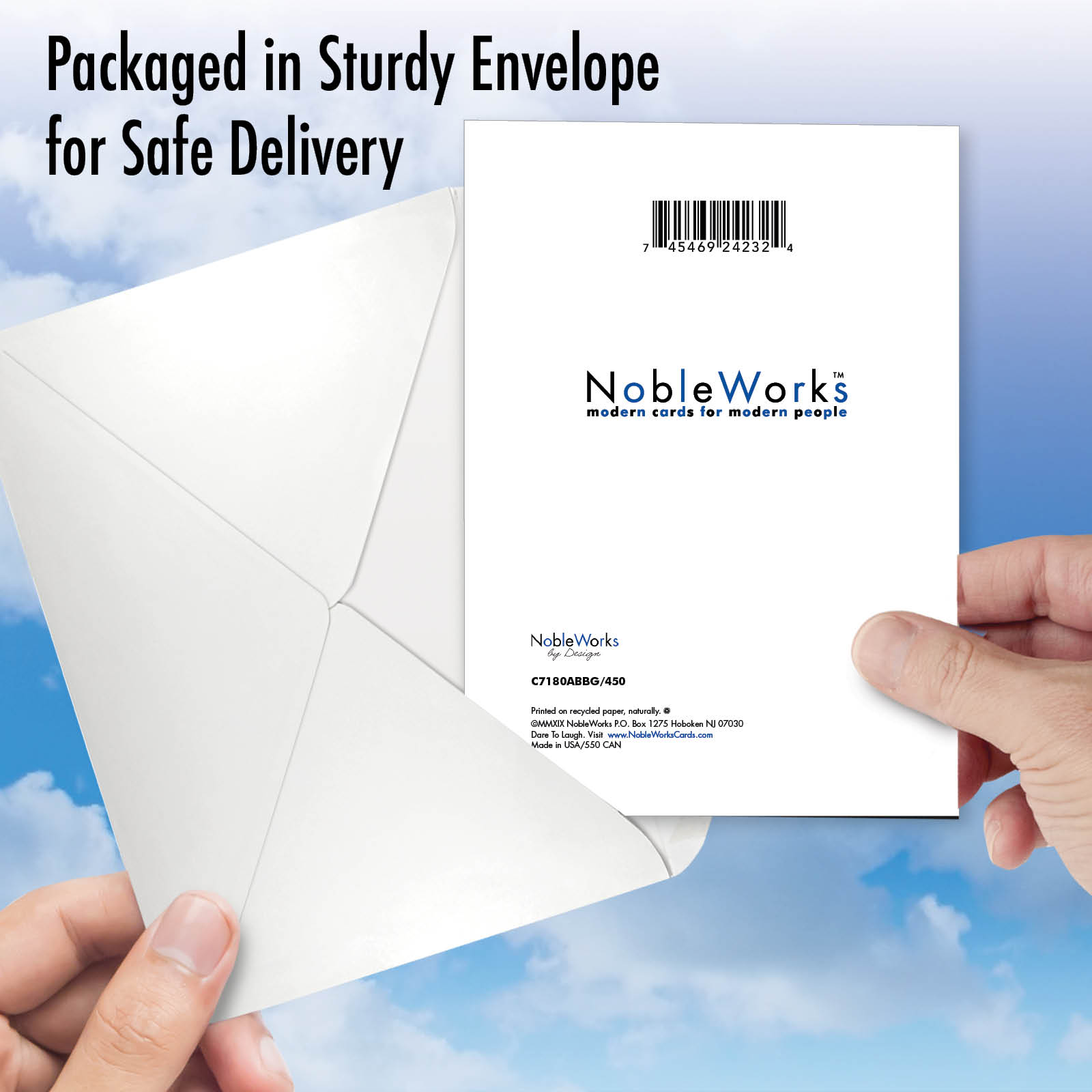 1 Baby Card with Envelope - Blissful Babies Girl Baby