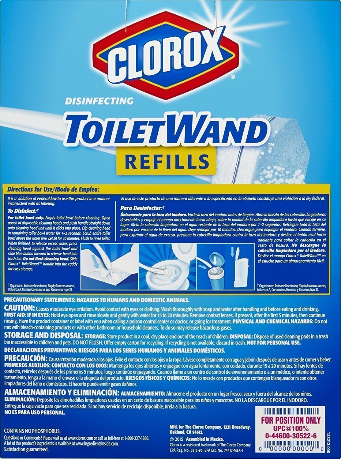 Clorox Disinfecting ToiletWand Refills, Toilet Wand Cleaner Refills, 20