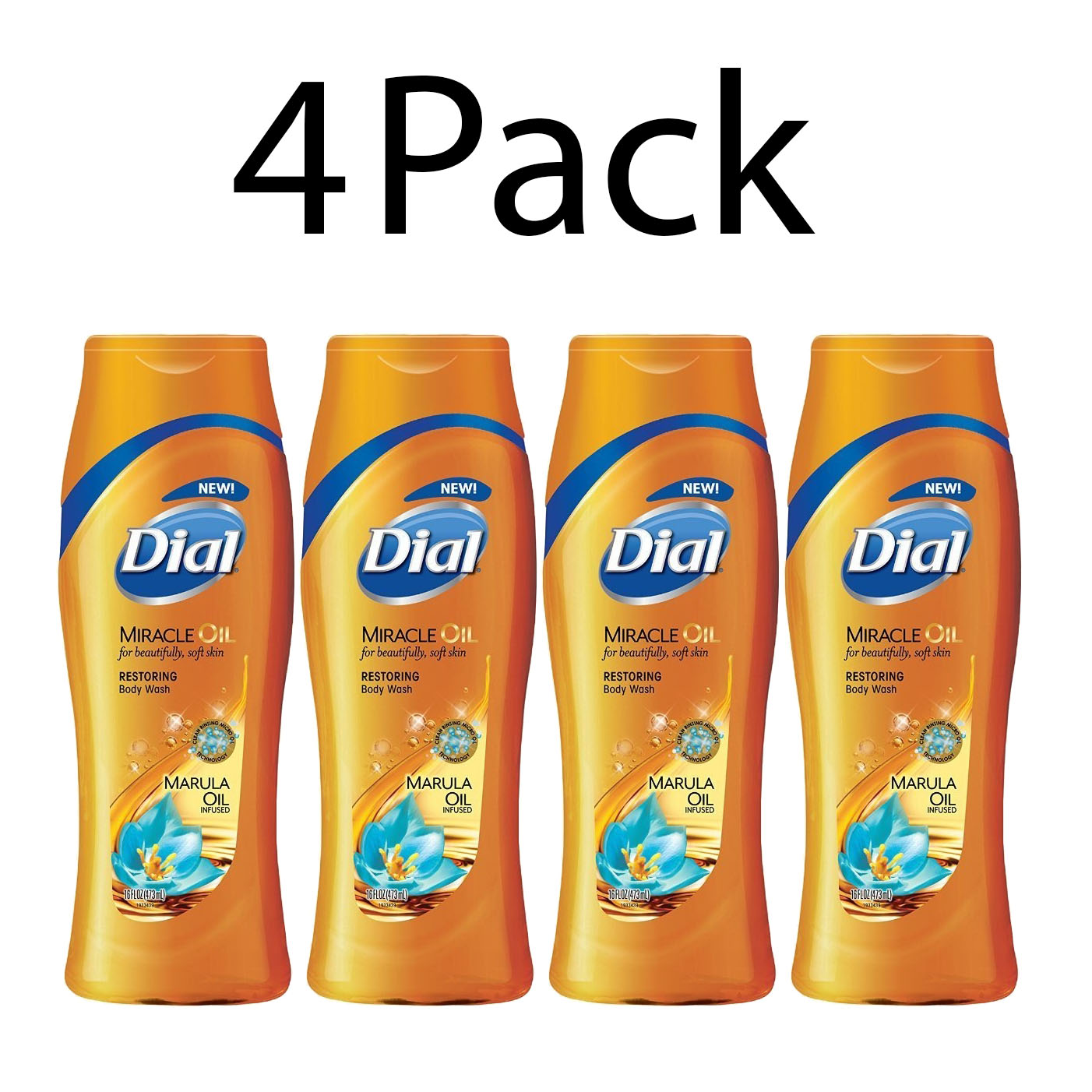 Dial Miracle Oil Marula Oil Infused Restoring Body Wash 16 Fl. Oz., 4