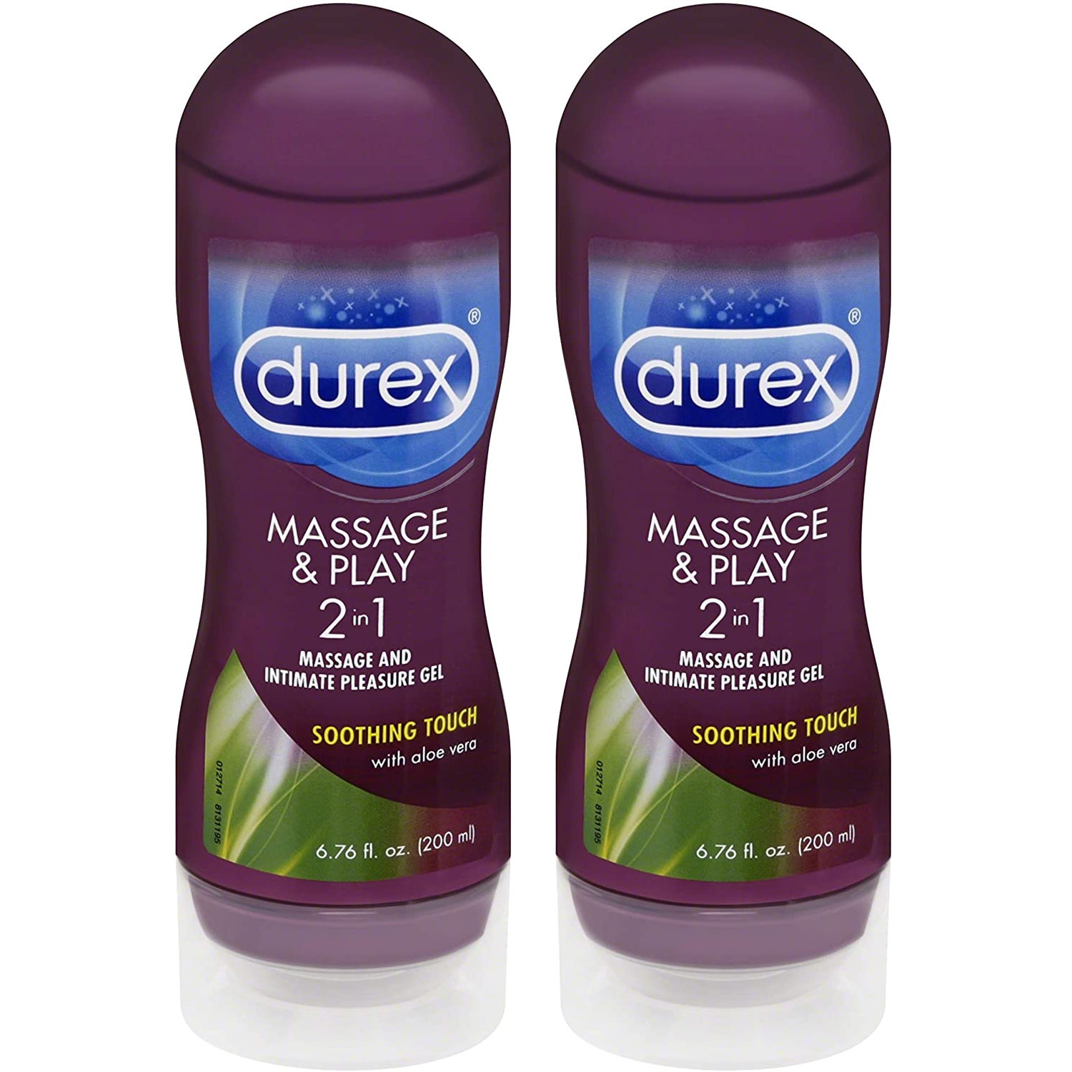 Durex 2in1 Lubricant, Soothing Touch w/ Aloe Vera, 6.76oz, 2 Pack EXP