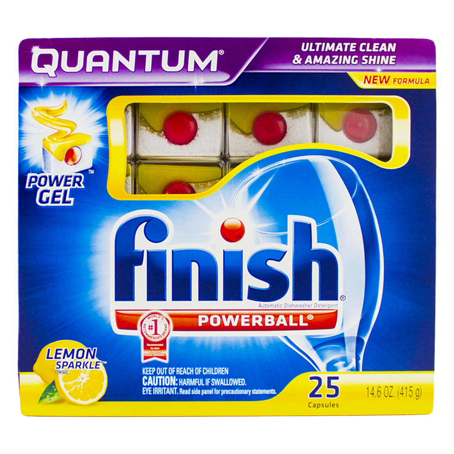 Finish Quantum Dishwasher Detergent Tablets, Lemon Sparkle Scent, 25 Count 51700881086 eBay