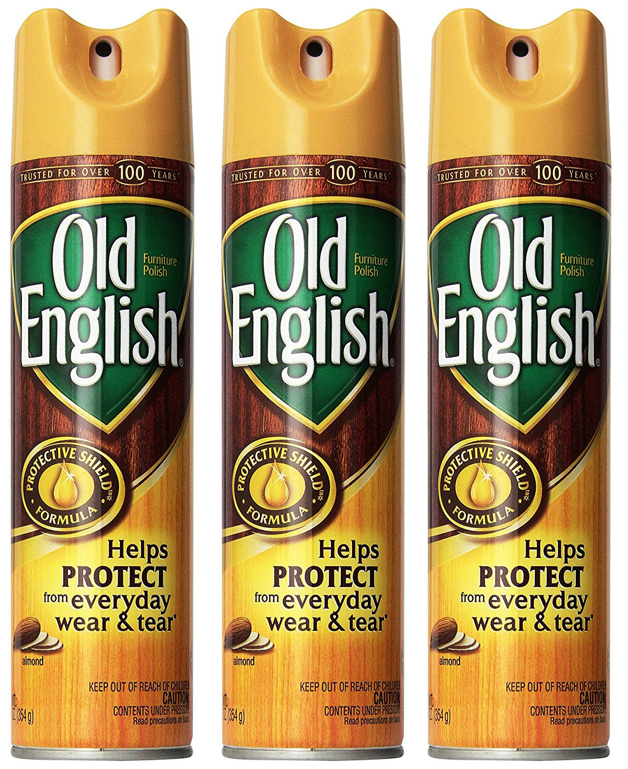 Old English Aerosol Furniture Polish Almond 12.5 oz Each (3 PACK) NEW