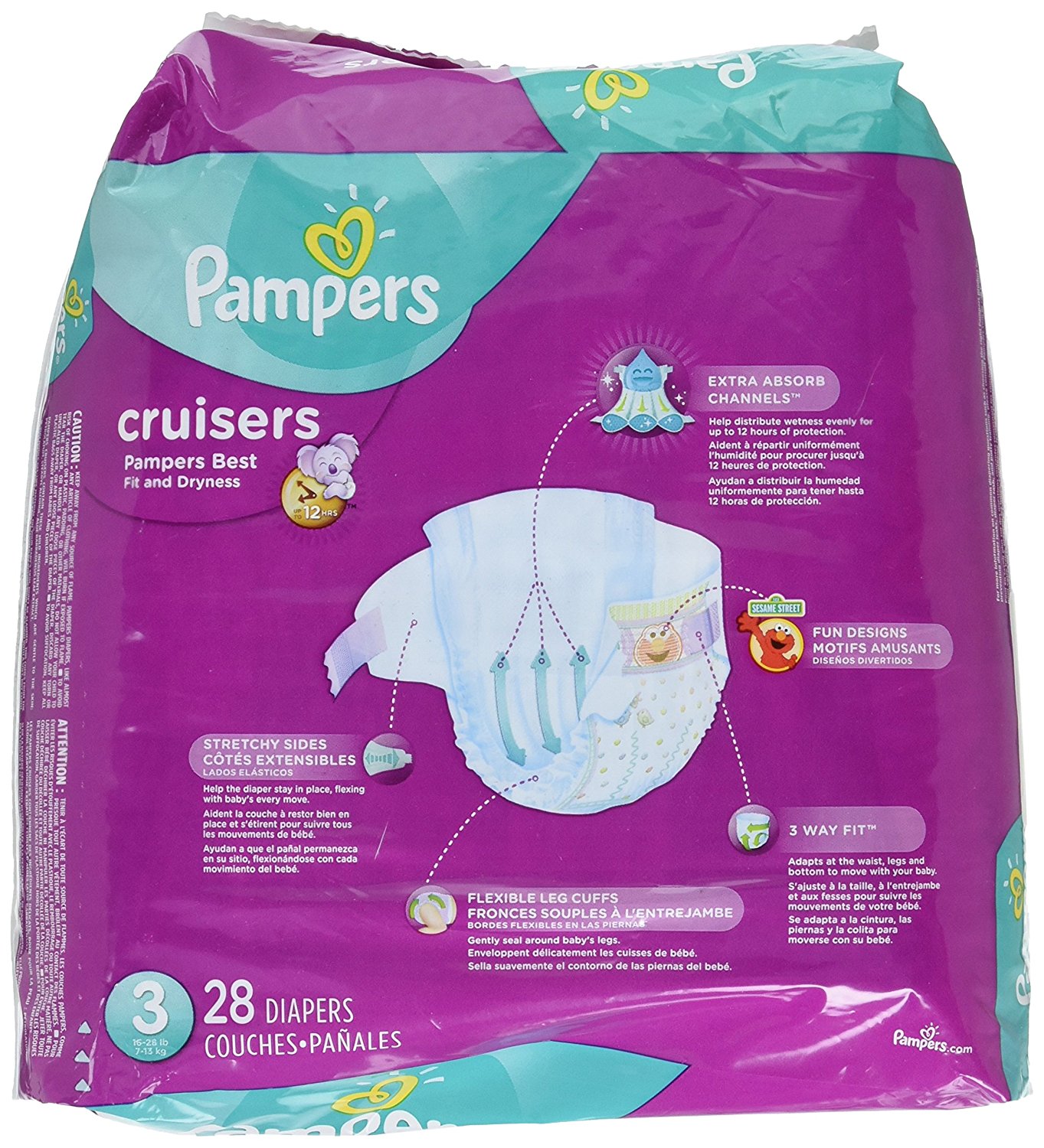 Pampers Cruisers Disposable Diapers Size 3, 28 Count 37000862581 eBay