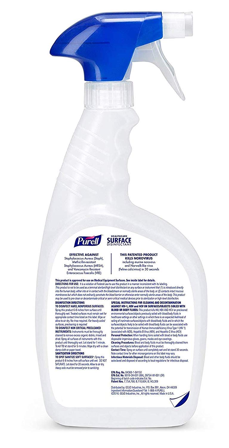 PURELL Healthcare Surface Disinfectant Spray Fragrance Free, 16 fl oz