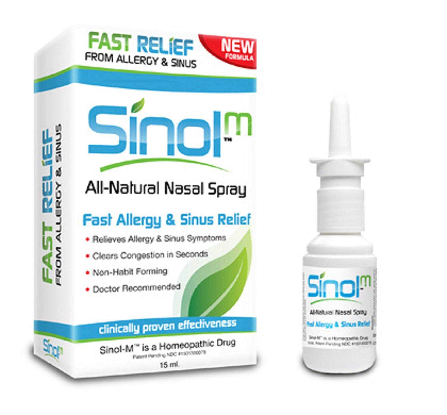 SinolM Allergy & Sinus Relief Spray 15 ml NEW