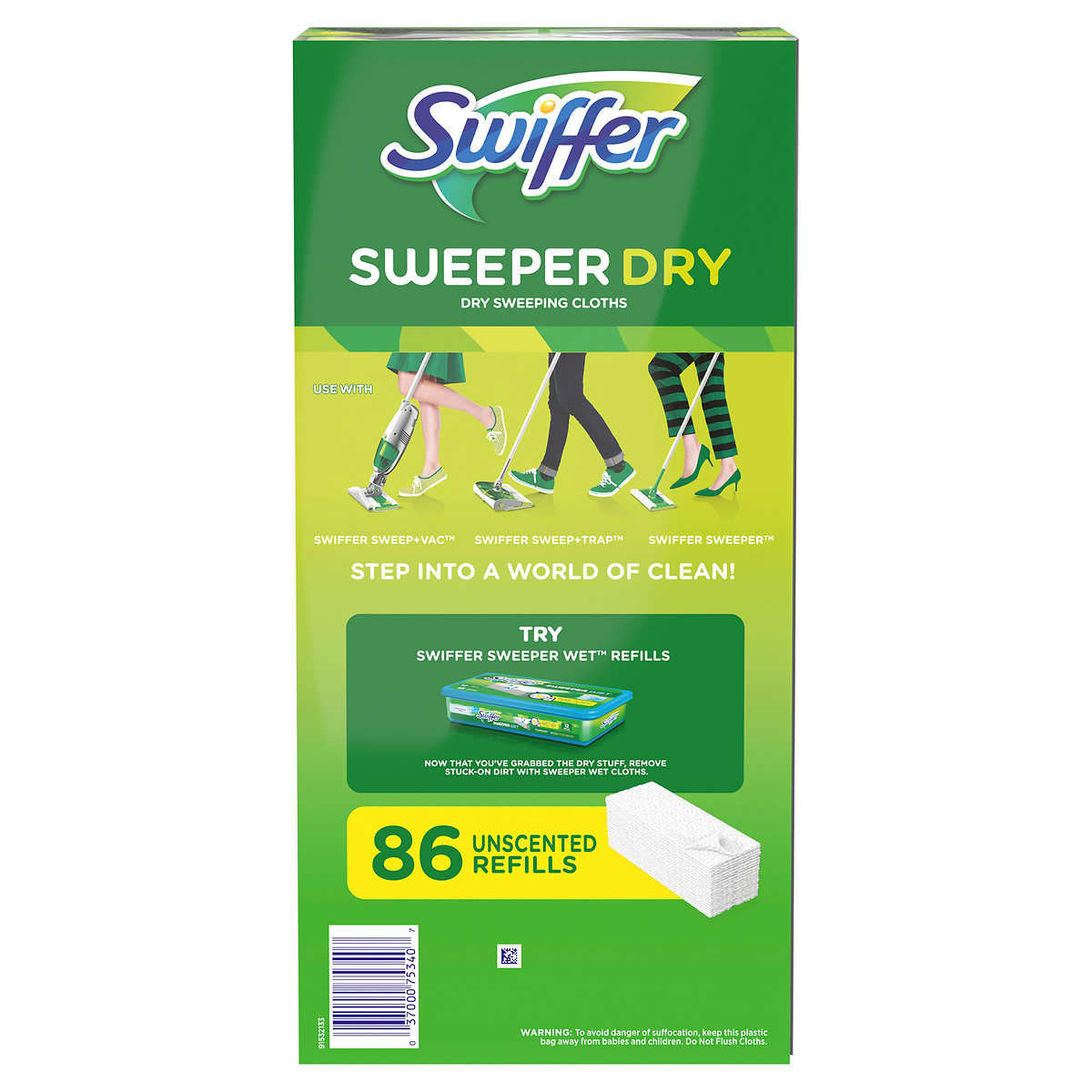 Swiffer Sweeper Dry Sweeping Cloth Refills, 86ct, 2 Pack eBay