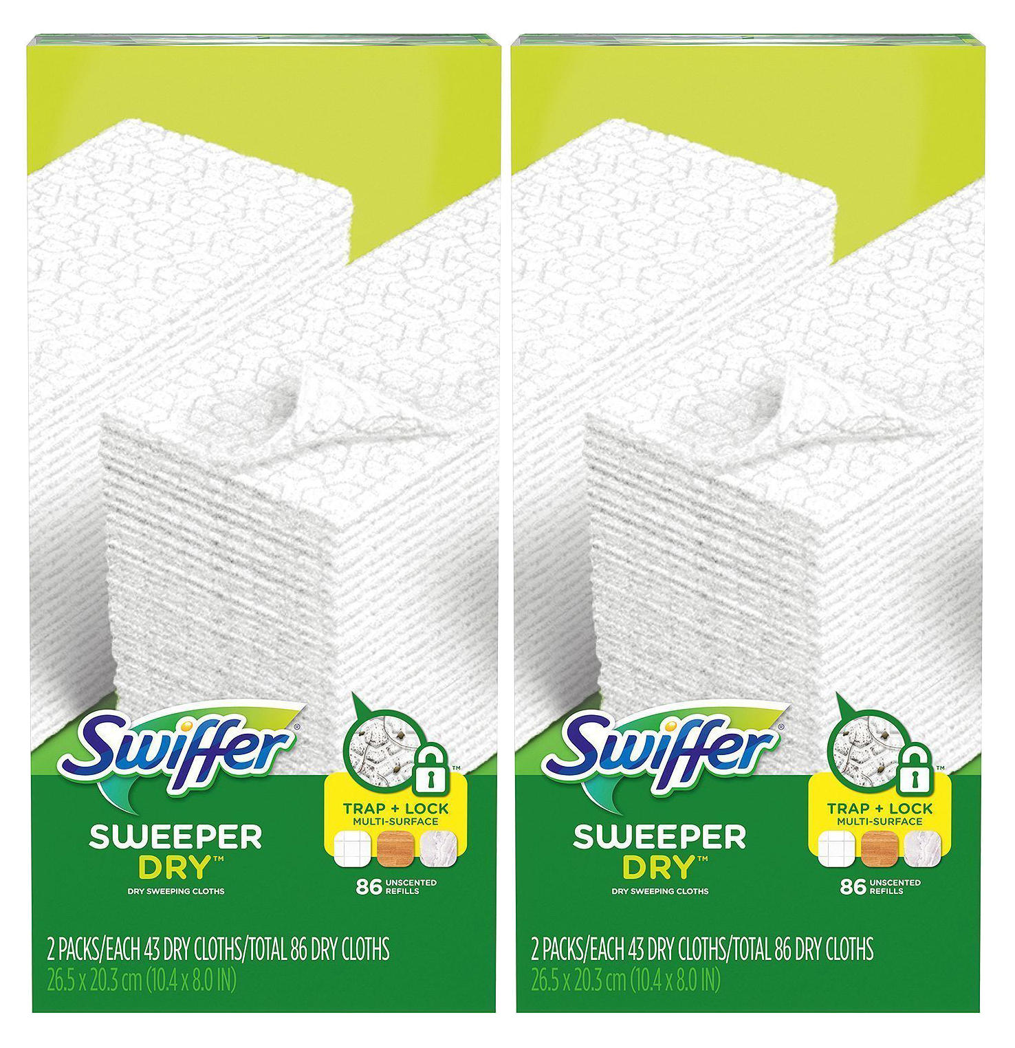 Swiffer Sweeper Dry Sweeping Cloth Refills, 86ct, 2 Pack eBay